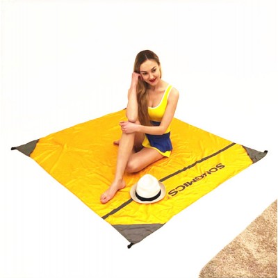 Chinese manufactory Outdoor weighted waterproof nylon parachute pocket beach blanket